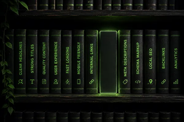 Representation of a missing meta description in the view of library books without a title.