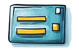 Email and nurture leads hand drawn image representing emails