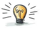 Increase website traffic hand drawn image of lightbulb representing an idea