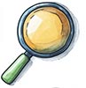 Increase website traffic hand drawn image of magnifying glass