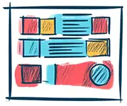 Internal links for SEO Hand drawn image representing internal links