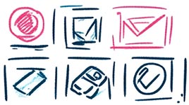 Defining the brand hand drawn image representing brand definition