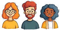 Google Ads Audience Hand drwan image of audience for a websites