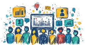 Google Ads Audience Hand drwan image of audience for a websites