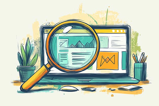Meta Description Generator hand drawn image of search results