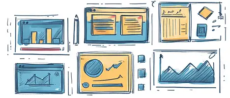 Online Website Marketing Strategy hand drawn image of a strategy
