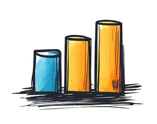 Improve Web Traffic hand drawn icon of a graph