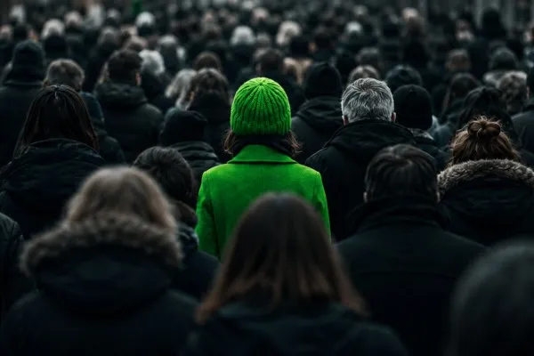 Average title length representation of standing out in a crowd